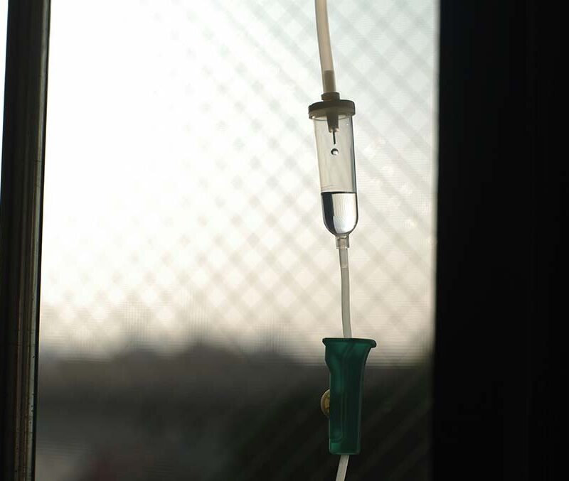 An IV drip