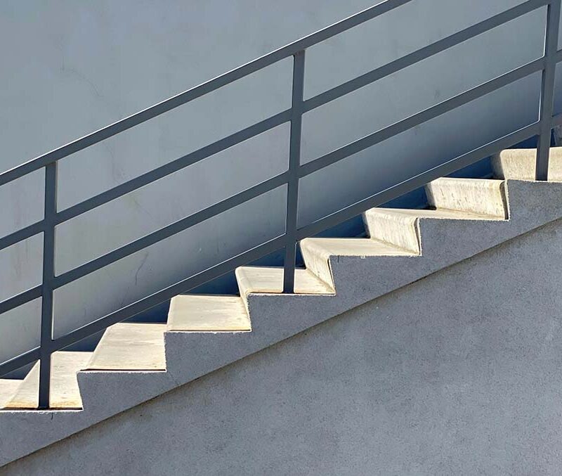 a photo of stairs going upward