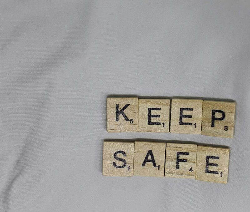 Wood blocks spelling out the words Keep and Safe