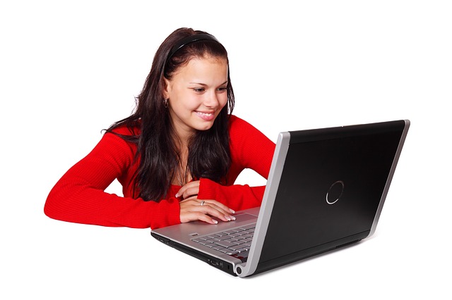 girl on computer